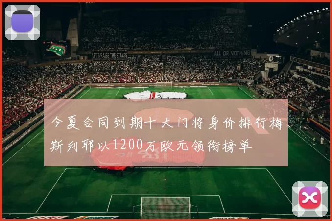 今夏合同到期十大门将身价排行梅斯利耶以1200万欧元领衔榜单